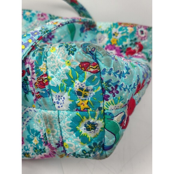 Vera Bradley Original Zip Tote In Disney Ariel Little Mermaid Floral - Picture 6 of 13